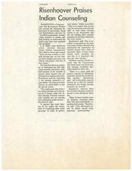 ["Congressman Ted Risenhoover praised the Oklahoma Department of Institutions, Social and Rehabilitative Services for their cooperation in counseling families in Indian self-help housing to understand the importance of paying their rent regularly. Risenhoover emphasized the need for modern housing in Oklahoma, especially for low-income Indian families, and expressed concern that some families were at risk of losing their homes due to delinquent payments. He urged for clear communication and counseling to ensure that families understand their responsibilities and obligations."]