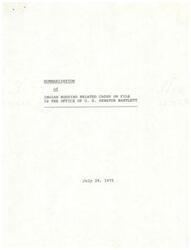 ["The document contains summaries of various housing-related cases involving different Native American tribes, including issues with construction deficiencies, poor yard conditions, dry well drilling, lack of support from housing authorities, and concerns about allocation of housing units. The document also includes information on scheduled conferences and requests for status reports from HUD."]