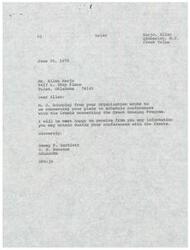 ["The document is a series of letters regarding housing issues with the Creek and Chickasaw Housing Authorities. Allen Harjo is mentioned as organizing a conference for Creek homeowners to address complaints and problems with the HUD program. Senator Dewey F. Bartlett and other officials are involved in addressing these issues and seeking more specific information from the individuals experiencing problems."]