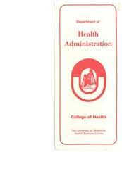 ["The Department of Health Administration at the University of Oklahoma offers various programs in health administration, including a Master of Public Health (MPH) degree, a Master of Science degree, a Doctor of Public Health degree, and a Doctor of Philosophy degree. These programs prepare individuals for careers in health administration, policy making, management, and research. Admission requirements include a bachelor's degree, acceptable academic record, Graduate Record Examination score, references, and clear goals for a health career. Financial aid and housing assistance are available, including special grant funds for qualified American Indians. Applicants must meet deadlines and submit official transcripts for admission."]