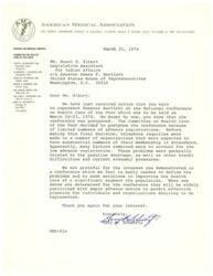 ["The Committee on Health Care of the Poor had to postpone a conference due to low advance registrations caused by the gasoline shortage, travel difficulties, and economic pressures. The recipient, Ms. Elbert, was thanked for her interest and will be notified of the new conference dates."]