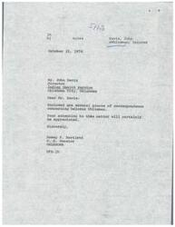 ["The document consists of a series of correspondence regarding Delores Whiteman, a patient who was referred to the Visiting Nurse Association for insulin injections. The agency provided services to Mrs. Whiteman, but there was confusion regarding payment and her status as an inpatient at various Indian hospitals. The documents request assistance in resolving the matter and seeking payment for the services provided."]