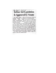 ["The Senate passed a bill to provide $65 million for Indian education over the next two years, as well as funds for institutions of higher learning and school construction. The bill would also give American Indian tribes greater self-government opportunities."]