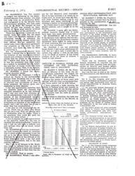 ["The document discusses the approval of the Indian Self-Determination and Educational Reform Act in the Senate, with some opposition and clarification of misunderstandings. It also highlights the deficits in federal funds and interest on the national debt from 1956 to 1975. The document emphasizes the importance of promoting Indian participation in government and education, as well as recognizing the need for self-determination and parental and community control of the educational process for Indian people."]