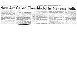 ["A recent act of Congress has handed over the administration of some federal Indian programs to tribes, representing a \"threshhold\" in United States policy. The act allows for the transfer of programs to tribes, but funding and implementation remain uncertain. Urban Indians are not recognized under the act, and there may be challenges in coordinating programs among the 60 recognized tribes. The act is seen as a step towards Indian self-determination, but its effectiveness and impact remain to be seen."]