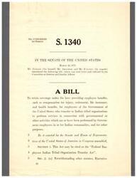 ["These two bills introduced in the 93rd Congress focus on providing employee benefits to those who transfer to Indian tribal organizations to perform governmental services, as well as amending Acts related to the education, medical care, and social welfare of Indians. The bills were introduced by Mr. Jackson and referred to the Committee on Interior and Insular Affairs."]
