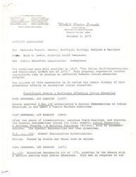 ["The document outlines the history of Congressional efforts to strengthen Indian education through various legislative actions and proposals. It highlights key events and decisions affecting Indian education, including the establishment of subcommittees, reports, and bills such as the Indian Education Act of 1971. The document also mentions proposed legislation for school construction, the establishment of a National Board of Regents for Indian Education, and the development of Indian educators. Ultimately, The document provides a comprehensive overview of the efforts to improve Federal Indian education programs."]
