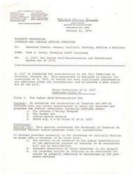 ["A memorandum from the Minority Staff Assistant to several Senators discussing S. 1017, the Indian Self-Determination and Educational Reform Act of 1973. The memorandum outlines the major provisions of the bill, including authorizing tribal organizations to carry out services and programs currently provided by the federal government, establishing planning grants, exempting tribal contracts from federal procurement regulations, and providing for educational reform and assistance for Native American communities. The memorandum also includes a cost analysis of the bill."]