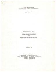 ["Emmett S. Oliver, Supervisor of Indian Education in Washington State, testified before a committee on the Indian Self-Determination and Educational Reform Act of 1973. He highlighted the Johnson-O'Malley Program in the state, which serves 5,900 Indian students in 42 public schools. Oliver emphasized the need for expanding educational services for Indian children and discussed the formation and purpose of regional consortia to represent Indian viewpoints and address educational needs. He also mentioned additional JOM educational activities outside of public schools that should be considered part of the program."]