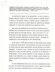 ["The National Congress of American Indians expresses support for the Indian Self-Determination and Educational Reform Act of 1973, particularly in regards to promoting Indian self-determination and improving educational opportunities for children. They support the provisions for tribal contracting of services and greater tribal control over program management. However, they express apprehension over certain requirements in the bill, such as financial obligations for school districts. They also advocate for the establishment of community education committees with significant powers and additional funding for the Indian Advisory Council on Education. Overall, they support the bill but request further consultation on certain aspects."]