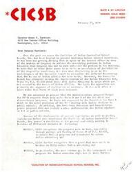 ["The Coalition of Indian Controlled School Boards expresses concern about the lack of comprehensive legislation addressing Indian education, particularly in regards to self-determination. They discuss the inadequacies of current legislation and urge for the development of new legislation that addresses Indian education financing and control. They provide key principles that they believe should apply to any Indian education legislation and request that the Senate committees take swift action on S. 1017 with necessary changes. They offer to work with the committees to address these issues."]