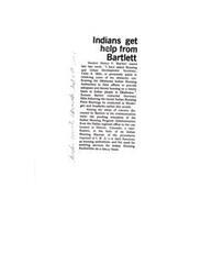 ["Senator Dewey F. Bartlett has reached out to Housing and Urban Development Secretary Carla A. Hills to help resolve obstacles facing Oklahoma Indian Housing Authorities in providing adequate housing to Indian people. Bartlett's concerns include the relocation of the Indian Housing Program Administration, clarification of procedures for housing authorities, and the need for timely auditing services."]