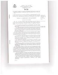 ["The Housing and Community Development Act of 1974 established a program of community development block grants to address social, economic, and environmental problems in urban areas. The Act aimed to eliminate blight, improve living environments for low and moderate-income families, and promote economic opportunities. It emphasized the need for Federal, State, and local government cooperation and increased private investment in community development activities. The Act also required a report on the study of community development efforts to be submitted to Congress within one year of enactment."]
