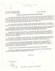 ["The Bureau of Indian Affairs is preparing polling lists of Osage Indians to determine if a change in the tribal government structure is desired. Lists will be divided based on Osage blood quantum, and individuals can submit protests or corrections before August 18. Each person on the list will receive a proposed bill and a ballot to indicate their preference. The poll will be conducted by the American Arbitration Association. For more information, contact the Office of Indian Services in Washington, D.C."]
