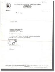 ["The document from the United States Department of Security and Department of Housing and Urban Development to Senator Dewey Bartlett includes an Indian Housing Chart for information. The chart shows the number of units of public housing provided to low-income American Indians in various cities in the region."]