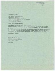 ["The document is regarding concerns about the allocation and administration of Indian set-aside Community Development Block Grants in Oklahoma. The Indian tribes are dissatisfied with the methods, procedures, and allocations of funds, and have made several policy declarations and requests for changes, including the establishment of an Indian Desk, non-competitive applications, and the use of BIA statistics for population data. They are requesting the Secretary of HUD to review the situation and make necessary changes."]