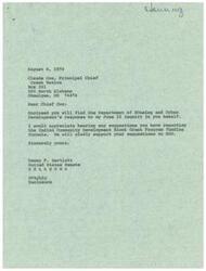 ["The document is discussing the Indian Community Development Block Grant Program and addressing concerns raised by various tribes regarding funding allocations and administration. The Assistant Secretary of the Department of Housing and Urban Development is responding to specific points raised by the Creek and Potawatomi Tribes, emphasizing the competitive nature of the program and the consultation process with eligible Indian applicants. The document also mentions the consideration of establishing an Indian desk in Region VI and the updating of BIA population figures for the funding formula. Overall, the letter highlights the Department's efforts to work with tribes and address their concerns in the administration of the program."]