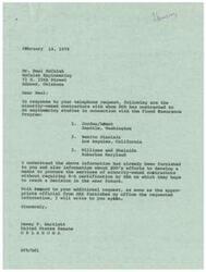 ["The document includes a series of letters regarding minority-owned contractors and their certification for government contracting opportunities. The documents discuss specific firms such as McCaleb-Husbaum-Thomas and Benito Sinclair and their efforts to obtain certification for engineering studies. The documents also address the importance of the 8(a) Program for minority consulting engineers and the need for cooperation from regional SBA offices."]