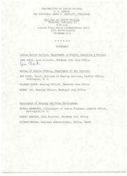 ["The Subcommittee on Indian Affairs of the United States Senate held hearings on Indian housing on Thursday, February 12 at the Lincoln Plaza Hotel in Oklahoma City. Witnesses included representatives from the Indian Health Service, Bureau of Indian Affairs, and Department of Housing and Urban Development. Topics discussed likely included issues related to housing services for Native American communities."]
