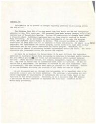 ["The document highlights the challenges faced by the Oklahoma City HUD office in processing Mutual-Help housing applications due to administrative changes and lack of consistent understanding of the program. The lack of a handbook for Mutual-Help processing and the requirement for documents to clear multiple internal sections further complicates the processing. The document suggests the need for a specialized section within HUD comprised of employees with experience in Mutual-Help processing to address these issues."]