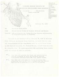 ["The United Indian Tribes of Western Oklahoma and Kansas are requesting confirmation from HUD regarding commitments made during a hearing held on February 12, 1976. They are seeking funds for audits of Housing Authorities, a reduction in processing time for Indian houses, an increase in units under ACC, and regular meetings with Tribal representatives to address various issues. They are also advocating for equal consideration in Community Development funding and elimination of discriminatory provisions."]