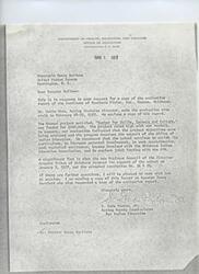 ["The Department of Health, Education, and Welfare evaluated the Institute of Southern Plains in Hammon, Oklahoma and found that the project objectives were being achieved. The program was recommended to continue enriching its curriculum, increasing parental involvement, seeking accreditation, technical assistance, and exploring joint funding opportunities. The report highlighted the history and background of the school, its enrollment, faculty, and funding resources. The Cheyenne-Arapaho Tribes of Oklahoma renewed their support for the school. Further questions can be addressed by the Acting Deputy Commissioner for Indian Education."]