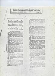["The State Department of Education in Arizona is requesting $1.1 million from the federal government to help operate 15 public school districts on state Indian reservations. Without this funding, the districts may have to raise tax rates significantly. The Bureau of Indian Affairs has not allocated enough money for public school support in the past, leading to financial shortages in these districts. If Congress does not provide the additional funding, the schools may be forced to shut down. Officials are seeking emergency appropriations to address the funding shortfall."]