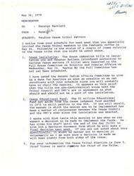 ["The memorandum discusses pending Osage tribal matters, including legislation and the Osage Educational Fund. It also mentions the upcoming Osage Tribal Election and provides information on the Creek Nation Distribution Plan in Docket 275. The memorandum outlines background information and decisions that need to be made regarding the distribution of funds to the Creek Tribe of Oklahoma."]