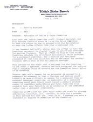 ["The memo discusses the need to extend the Indian Affairs Committee rather than making it permanent, as suggested by Senator Hatfield. It also mentions three Indian bills passed by the House that need Senate approval. S. 661 and S. 482 have technical amendments that need Senate concurrence, while S. 1633 requires a conference to resolve differences. Senator Bartlett is advised to discuss the bills with Senator Abourezk and the Leadership to move them forward."]