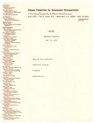 ["The text lists the co-chairmen and organizing members of a committee for government reorganization, as well as the suggested action program for the committee. The action program includes a letter campaign, articles/media program, TV documentary, advertising in print media, speakers bureau, television appearances by members, Washington conference, materials for distribution in the educational community, and city visits. The goal is to raise awareness and support for government reorganization."]
