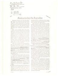["President Nixon has proposed a reorganization plan to streamline the executive branch, including reducing the number of cabinet departments and transferring some functions to a proposed Department of Natural Resources. The plan has faced opposition from the Pentagon, environmentalists, and Congress, but is seen as necessary for improving government efficiency and saving money. While some reservations exist about the plan, overall it is considered a valid solution to the current disorganized government structure."]