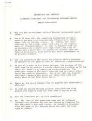 ["The Citizens Committee for Government Reorganization is a group focused on educating the public about the benefits of executive reorganization within the Federal Government. They are not supporting specific bills but rather the general idea of reorganization. The committee is funded through private contributions and is not affiliated with the President or other government committees. They believe reorganization can improve government effectiveness by reducing fragmentation and improving policy coordination. They do not support creating unmanageable departments like HEW and are focused solely on departmental reorganization, not regulatory agencies."]
