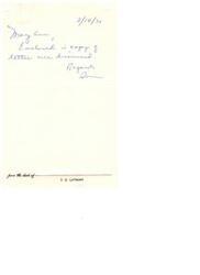 ["The text is a letter from T.C. Layman, a member of the Oklahoma State Senate, requesting a contribution for Dewey Bartlett's campaign for governor. The letter explains the importance of campaign funds and highlights Bartlett's qualifications and chances of winning. It asks for contributions to be made to the Bartlett for Governor Committee and provides a self-addressed return envelope for convenience."]