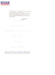 ["The text is a message from Leon at WHITE Manufacturing Company to Dave, mentioning malleable fittings, pipe nipples, forged steel fittings, swage nipples, tubular products, conduit fittings, hose fittings, and industrial chemicals. Leon asks Dave to support Dewey in Ada Oil Fields and expresses regret that Dave could not attend an open-house event."]