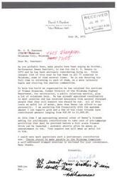 ["The letter is from David A. Bartlett to Mr. C. H. Guernsey, urging him to support Bartlett's brother, Ex-Governor Dewey Bartlett, in his potential run for the U.S. Senate. Dewey Bartlett has been traveling throughout Oklahoma and building an organization to support his campaign, but financial support is needed. David Bartlett is asking for preliminary contributions to fund pre-campaign activities."]