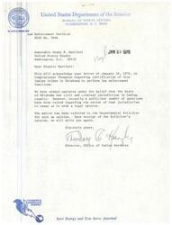 ["A series of letters and communications regarding the certification of five Indian tribes in Oklahoma to perform law enforcement functions. There are concerns about the jurisdiction of the State of Oklahoma in Indian country, and a legal opinion is being sought. Senator Bartlett and other tribal representatives are involved in discussions to address these issues."]