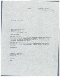 ["Mrs. Adeline DuBoise is having issues with inherited Indian land that she wants to sell. Various obstacles, including objections from tribal councils, have delayed the sale. Senator Dewey Bartlett has reached out to the Department of the Interior and the Bureau of Indian Affairs for assistance. The agencies are working on resolving the issues so that Mrs. DuBoise can proceed with the sale of her land."]