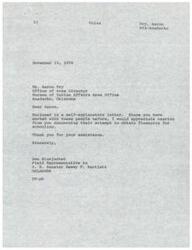 ["The document is from Don Bluejacket to Aaron Dry, seeking assistance in obtaining financing for schooling. The document details the struggles the writer, Mr. Bluejacket, has faced in trying to get assistance from the Anadarko Agency and describes the various obstacles and delays they have encountered in getting financial support for school and living expenses. Mr. Bluejacket expresses gratitude for any assistance and mentions his efforts to find employment while pursuing his education."]