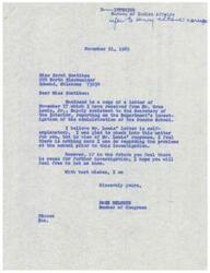 ["Miss Carol Soatikee received a letter from Page Belcher, a Member of Congress, regarding an investigation into the administration of Concho School. The Bureau of Indian Affairs assured confidentiality for employees during the investigation. Belcher also requested a member of the Civil Service Commission to be present at the meetings. The employees of the school requested a postponement of the investigation and clarification on the dates and location of the meeting. The investigation was scheduled for July 29 and 30, conducted by a committee from the Area Office and Muskogee Office."]