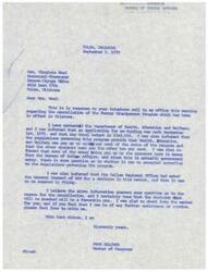 ["The document is a response to Mrs. Virginia Wood regarding the cancellation of the Foster Grandparent Program in Oklahoma. The program requires sponsors to pay 10% of the costs, and there is uncertainty about accepting government money as part of the sponsorship. The decision on re-funding is pending, and the cancellation may be due to a lack of inclusion in funding allocations. The document provides information on the program and reassures Mrs. Wood that efforts are being made to resolve the issue."]