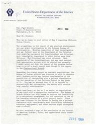 ["The document is in response to concerns raised by Hon. Page Belcher regarding allegations of physical mistreatment at Chilocco Indian School. The Bureau of Indian Affairs is investigating the allegations, and the Superintendent and Principal have been temporarily reassigned. Contract negotiations for the operation of the school have been put on hold, and there have been no negotiations with prospective contractors. The Bureau is exploring the feasibility of a contractual arrangement to potentially strengthen the school. The Bureau appreciates the support of the Council of American Indians and hopes to resolve the matter quickly to improve the educational program at Chilocco Indian School."]
