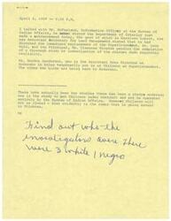 ["The Bureau of Indian Affairs has ordered the immediate replacement of the Superintendent and Principal of the Chilocco Indian School in Oklahoma following allegations of brutality and mistreatment of students. Assistant Secretary Harrison Loesch has directed a thorough investigation into the conditions at the school, with concerns raised about students being handcuffed for long periods and subjected to physical punishment. The school is run by the Bureau of Indian Affairs and accommodates around 1,000 Indian boarding pupils. The Superintendent and Principal are being reassigned temporarily while the investigation takes place. Dr. Leon Wall, the Superintendent, has admitted that some students are handcuffed for disciplinary reasons but denies reports of brutality at the institution. The investigation was triggered by a report from a BIA inspection team and there are plans to improve the quality of education and living environment at the school."]
