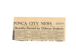 ["The Ponca City News in Oklahoma reports fair to partly cloudy weather, with scattered thunderstorms ending and cooler temperatures expected. Chilocco students deny claims of brutality by staff members, with some students admitting to being handcuffed for unruly behavior. The Bureau of Indian Affairs is investigating the allegations, and there are plans to reassign the school to a private operator. Students express mixed opinions on the use of restraint on unruly students."]