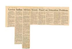 ["Herschel Sahmaunt, a Lawton Indian, advised a Senate panel on education problems facing Indian children. He highlighted issues such as lack of motivation, difficulties in accessing quality education, and the disconnect between Indian and white cultures. Sahmaunt criticized the Bureau of Indian Affairs for not adequately addressing these issues and emphasized the need for changes in the educational system to better serve Indian children. He also noted that many Indian children struggle to integrate into mainstream society due to feelings of inferiority and lack of support. Despite challenges, Sahmaunt believed that with effort, these issues could be overcome."]