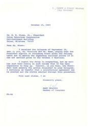 ["The document is a response from Representative Page Belcher to a telegram from Union Petroleum Corporation urging the President to appoint an emergency board under the Railway Labor Act to settle an impending railroad strike. Belcher confirms that the President took the requested action and expresses hope for a satisfactory agreement to be reached to avert the strike."]