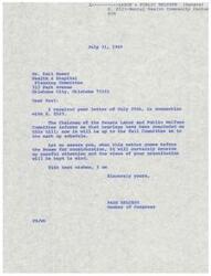 ["The document is a series of letters and informational reports discussing Senate Bill S.2523, which focuses on the establishment and funding of Community Mental Health Centers. The bill aims to provide financial assistance to communities to establish these centers, with a focus on providing mental health services to underserved areas. The document outlines the key provisions of the bill and urges support from various organizations and individuals."]