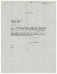 ["Mrs. Norma Brown Boyd wrote to Page Belcher, M. C. regarding claims about which she had written. Mr. W. O. Roberts, Area Director of the Indian Affairs Office in Muskogee, confirmed that all claims have been processed and forwarded to Kansas City for checks to be written and mailed to the heirs. Mrs. Boyd had mentioned that one of her sisters is unknown, which is causing delays in receiving the payments. Page Belcher assured Mrs. Boyd that he would look into the matter and provide updates as soon as possible."]