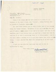 ["The document is from C. Leonard Bell, a resident of Pawnee, Oklahoma, to Congressman Page Belcher regarding Mr. Wade W. Head, an Area Director of the Indian Service. Bell speaks highly of Mr. Head, stating that he has always found him to be honest and fair in his dealings. Bell requests that Congressman Belcher provide help for Mr. Head, as it would be appreciated by many."]