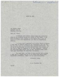 ["A letter from George Gibbs to C.A. Wheeler, Jr. expressing concern about issues facing his tribe and suggesting solutions. Gibbs also discusses his efforts to get Native Americans involved in the Republican campaign and requests support for a candidate for Indian Affairs Commissioner. Wheeler acknowledges Gibbs' letter and offers to discuss Young Republican activities with him in the future."]