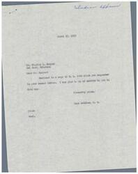 ["The document from Page Belcher to Mr. Charlie B. Harper enclosed a copy of H.R. 1242, a bill introduced in the House of Representatives in January 1953. The bill authorizes the Secretary of the Interior to convey certain school properties to local school districts or public agencies. It also outlines the conditions and provisions for such conveyances, including the reservation of mineral deposits, requirements for property use, and potential forfeiture of conveyances for non-compliance. Harper had requested a copy of the bill in a previous letter."]